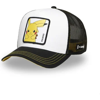 Gorra trucker hvid og sort Pikachu PKM6 ELE Pokémon fra Capslab