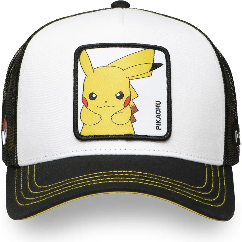 gorra-trucker-hvid-og-sort-pikachu-pkm6-ele-pokemon-fra-capslab
