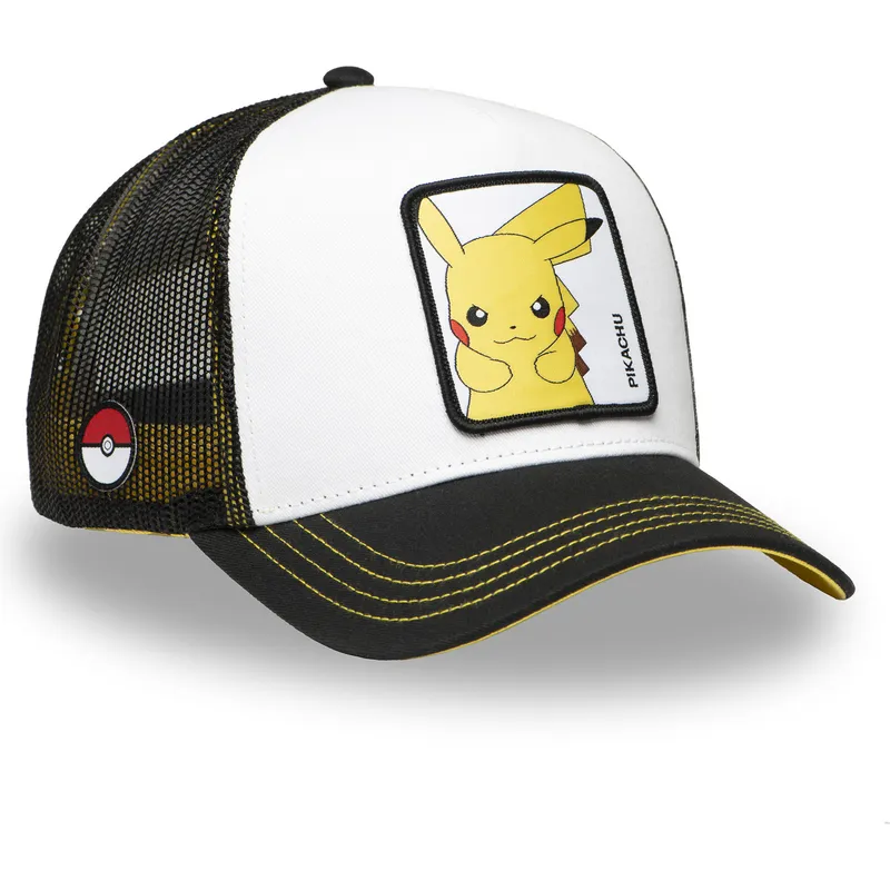 hvid-og-sort-trucker-kasket-pikachu-pkm6-ele-pokemon-fra-capslab