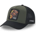 casquette-trucker-verte-et-noire-lion-natural-mystik-mys-beasts-capslab