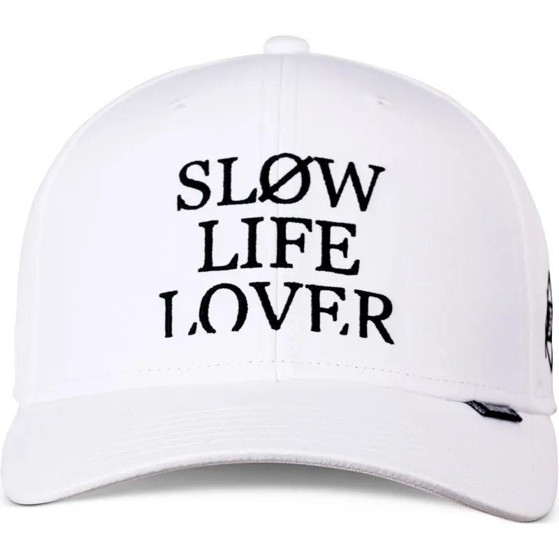 hvid-justerbar-buet-kasket-truefit-slow-life-lover-fra-djinns