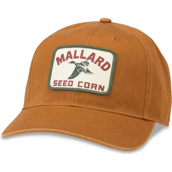 Braune verstellbare Curved Cap Mallard Seed Corn Hepcat...