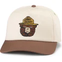 braune-snapback-cap-mit-gebogenem-schirm-smokey-bear-roscoe-von-american-needle