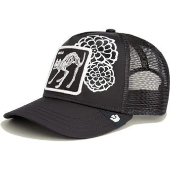 Sort trucker kasket kat Dia De Michi Dia De Los Muertos The Farm fra Goorin Bros.