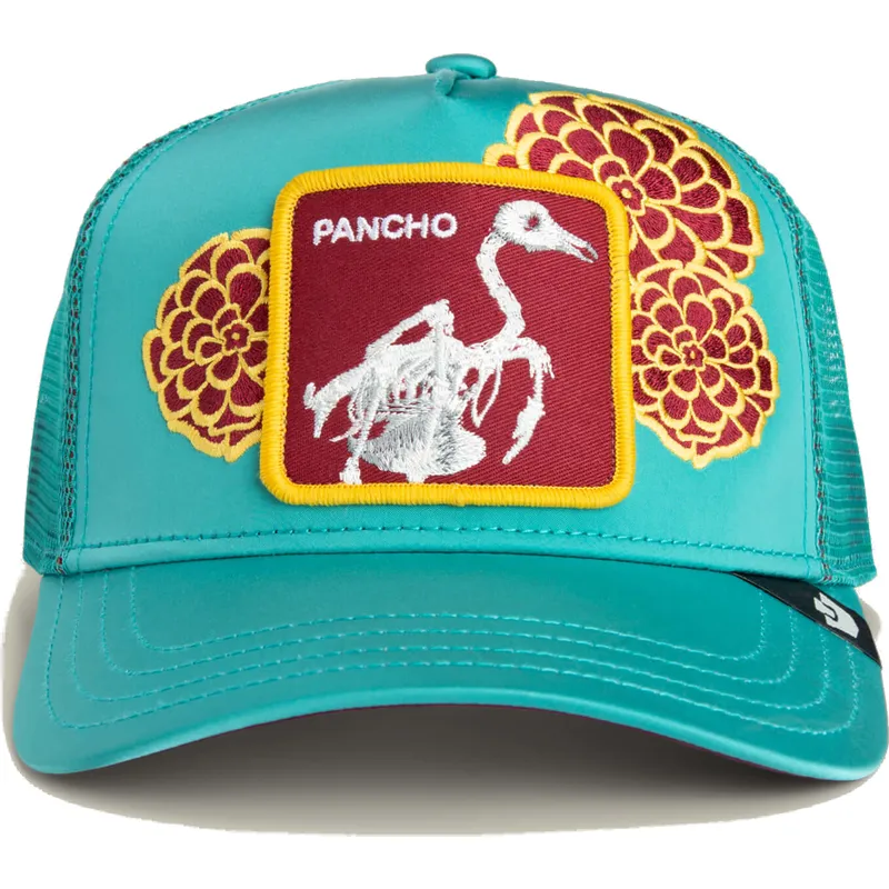 trucker-kasket-bla-flamingo-dia-de-pancho-dia-de-los-muertos-the-farm-fra-goorin-bros