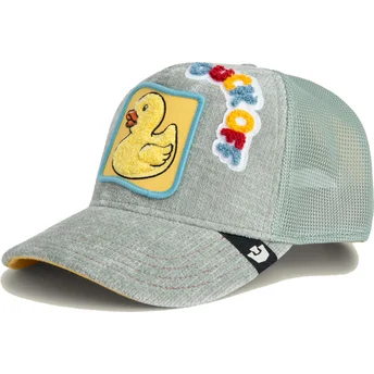 Goorin Bros. Duck Duck Off Ducking Autocorrect Happy Thoughts The Farm Сива и Жълта Шапка Тракер