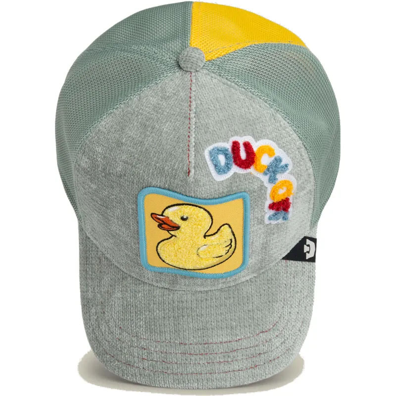 shapka-izvita-shapka-traker-siv-snapbek-pato-duck-off-ducking-autocorrect-happy-thoughts-the-farm-the-farm-ot-goorin-bros