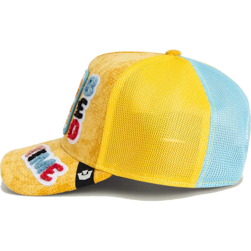 shapka-izvita-siv-snapback-na-gorra-trucker-amarilla-y-azul-oso-bed-time-duvet-all-det-happy-thoughts-the-farm-the-farm-ot-goori