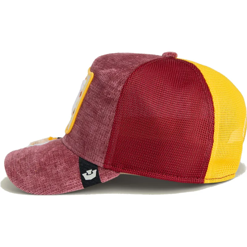 rod-truckerkasket-med-lucky-maneki-neko-kat-happy-thoughts-the-farm-fra-goorin-bros