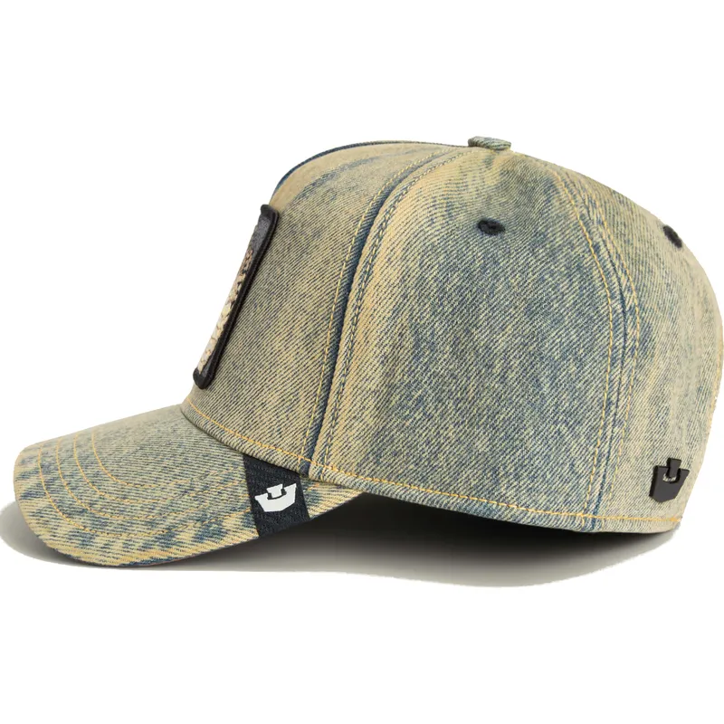 goorin-bros-pit-boss-the-showdown-the-farm-bla-denim-snapback-kasket-med-buet-skygge-og-slange