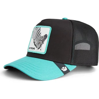 Sort og blå zebra trucker kasket Extreme Arbez Flip Side 2 The Farm fra Goorin Bros.