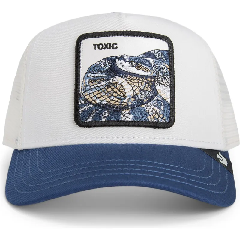 goorin-bros-the-farm-toxic-trucker-sport-hvid-og-bla-slange-trucker-kasket