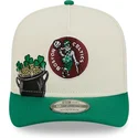 new-era-curved-brim-9fifty-a-frame-precurved-hardwood-classics-boston-celtics-nba-beige-and-green-snapback-cap