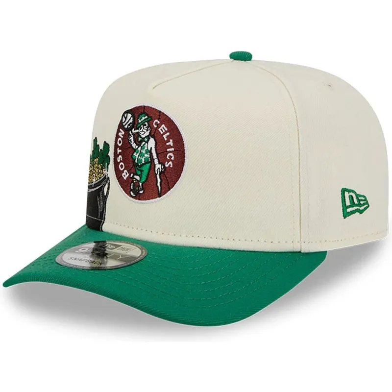 shapka-izvita-zelena-snapbek-9fifty-a-frame-precurved-hardwood-classics-na-boston-celtics-nba-ot-new-era