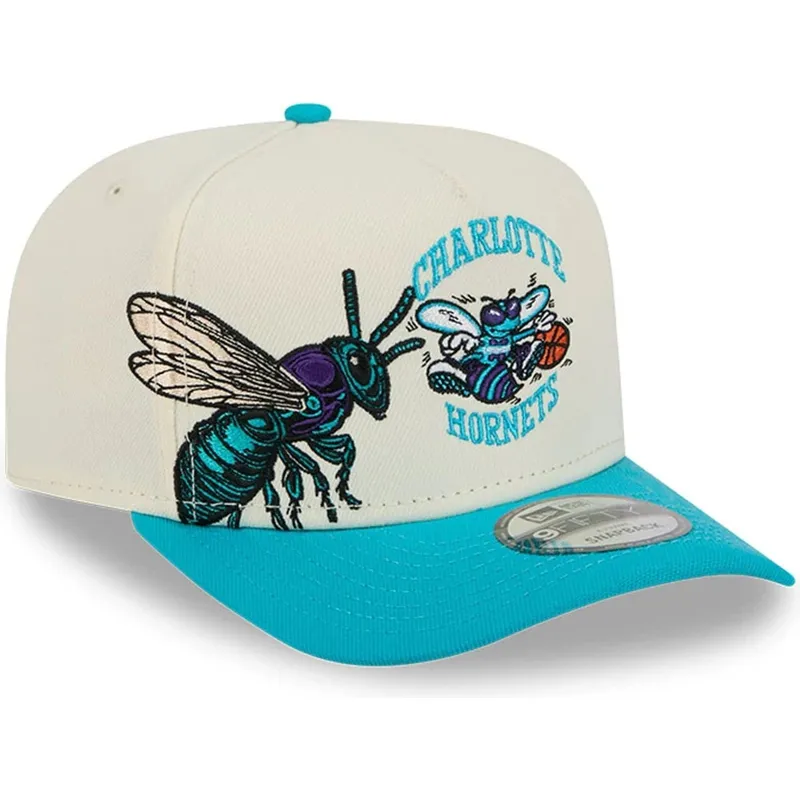 charlotte-hornets-nba-new-era-9fifty-a-frame-precurved-hardwood-classics-beige-og-bla-snapback-kasket