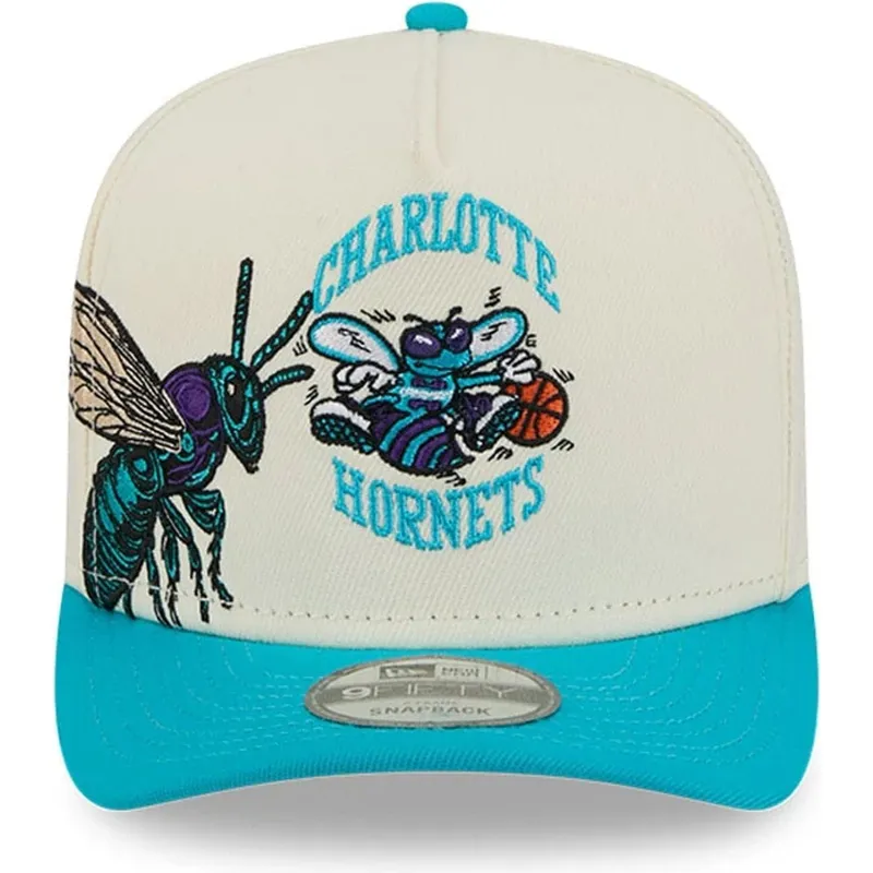 charlotte-hornets-nba-new-era-9fifty-a-frame-precurved-hardwood-classics-beige-og-bla-snapback-kasket