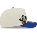 casquette-courbee-beige-et-bleue-snapback-9fifty-a-frame-precurved-hardwood-classics-dallas-mavericks-nba-new-era