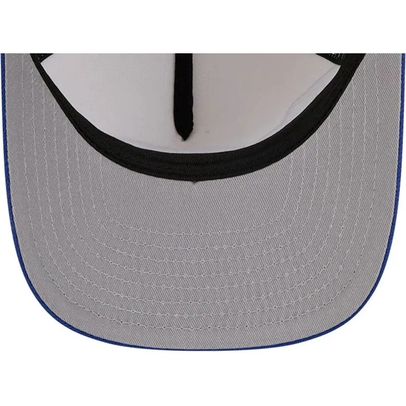 buet-beige-og-bla-snapback-kasket-9fifty-a-frame-precurved-hardwood-classics-fra-dallas-mavericks-nba-fra-new-era