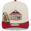 buet-beige-og-rod-snapback-kasket-9fifty-a-frame-precurved-hardwood-classics-fra-denver-nuggets-nba-fra-new-era
