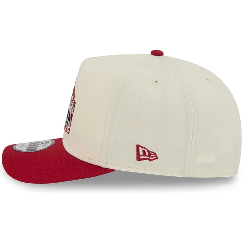 shapka-izvita-chervena-snapbek-9fifty-a-frame-precurved-hardwood-classics-na-denver-nuggets-nba-ot-new-era