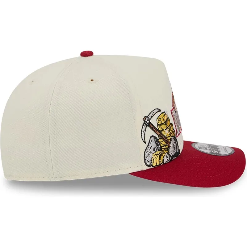 shapka-izvita-chervena-snapbek-9fifty-a-frame-precurved-hardwood-classics-na-denver-nuggets-nba-ot-new-era
