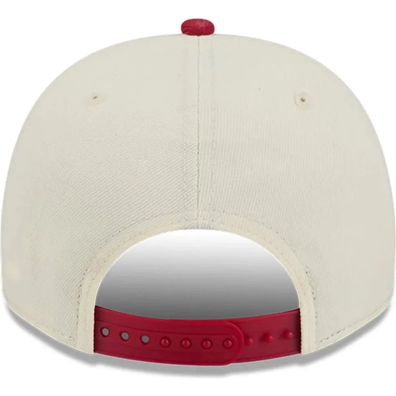 new-era-curved-brim-9fifty-a-frame-precurved-hardwood-classics-denver-nuggets-nba-bezhova-i-chervena-shapka-s-ploska-kozirka new-era-curved-brim-9fifty-a-frame-precurved-hardwood-classics-denver-nuggets-nba-bezhova-i-chervena-shapka-s-ploska-kozirka