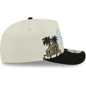 beige-og-sort-snapback-kasket-9fifty-a-frame-precurved-hardwood-classics-fra-los-angeles-lakers-nba-fra-new-era