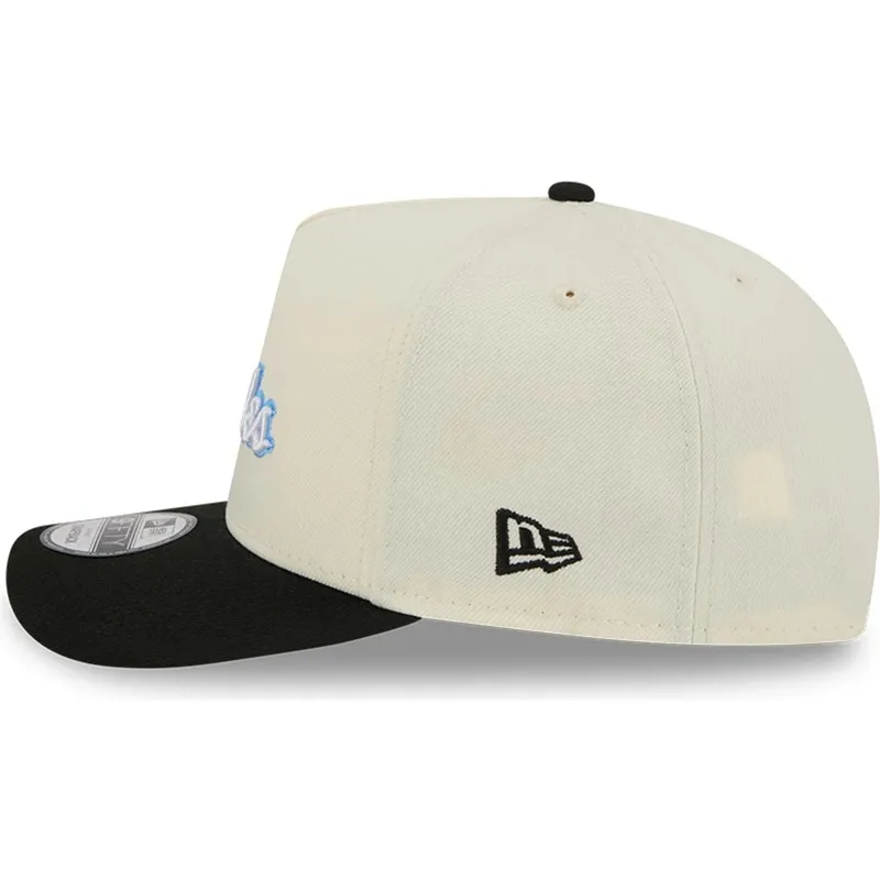 shapka-izvita-cherna-snapbek-9fifty-a-frame-precurved-hardwood-classics-na-los-angeles-lakers-nba-ot-new-era