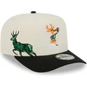 new-era-curved-brim-9fifty-a-frame-precurved-hardwood-classics-milwaukee-bucks-nba-bezhova-i-cherna-shapka-s-ploska-kozirka
