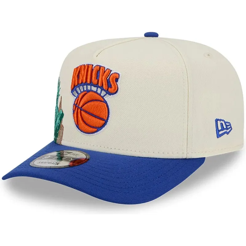new-era-new-york-knicks-nba-hardwood-classics-9fifty-a-frame-precurved-beige-og-bla-snapback-kasket