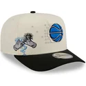 beige-og-sort-buet-snapback-9fifty-a-frame-precurved-hardwood-classics-orlando-magic-nba-kasket-fra-new-era