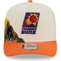 beige-og-orange-snapback-9fifty-a-frame-precurved-hardwood-classics-kasket-fra-phoenix-suns-nba-fra-new-era