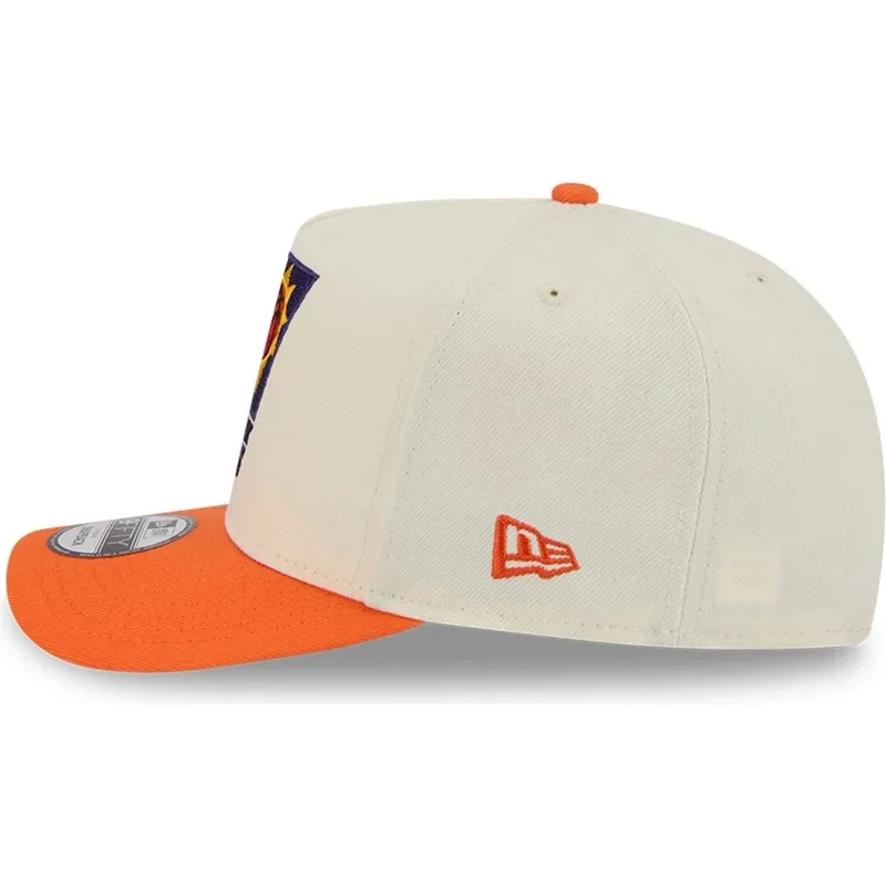 beige-og-orange-snapback-9fifty-a-frame-precurved-hardwood-classics-kasket-fra-phoenix-suns-nba-fra-new-era