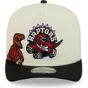 beige-og-sort-snapback-9fifty-a-frame-precurved-hardwood-classics-cap-fra-toronto-raptors-nba-fra-new-era