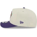casquette-courbee-beige-et-violette-snapback-9fifty-a-frame-precurved-hardwood-classics-utah-jazz-nba-new-era