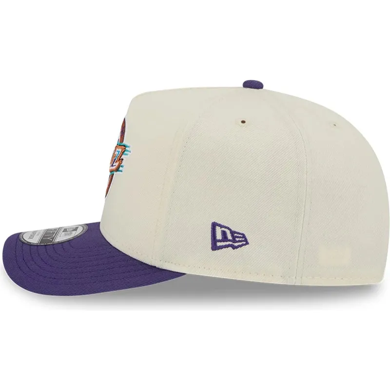 beige-og-violet-snapback-9fifty-a-frame-precurved-hardwood-classics-utah-jazz-nba-kasket-fra-new-era