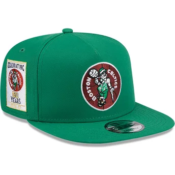 Casquette plate verte snapback 9FIFTY A Frame Hardwood Classics Boston Celtics NBA New Era