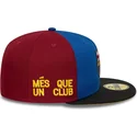 casquette-plate-bleue-et-rouge-ajustee-fc-barcelona-laliga-59fifty-mes-que-un-club-new-era