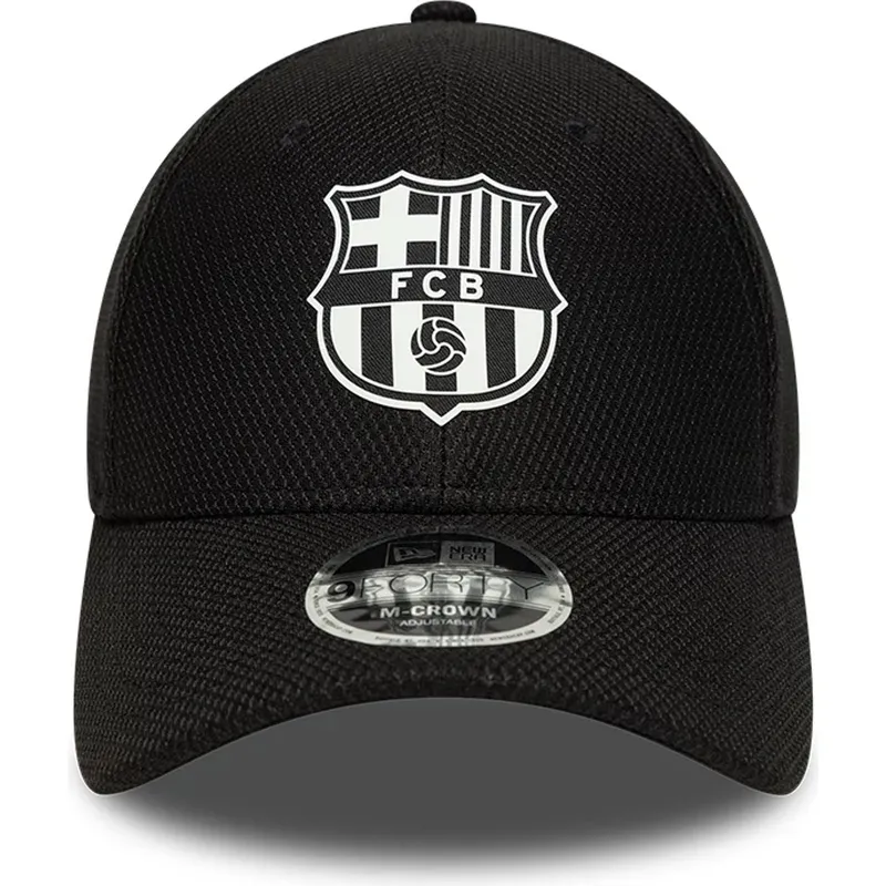sort-curved-snapback-kasket-fra-fc-barcelona-laliga-9forty-m-crown-diamond-era-fra-new-era