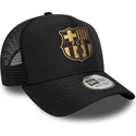 shapka-izvita-cherna-snapbek-a-frame-trucker-na-fc-barcelona-laliga-ot-new-era