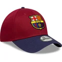 rote-und-blaue-verstellbare-curved-cap-fur-kinder-von-fc-barcelona-laliga-9forty-contrast-von-new-era