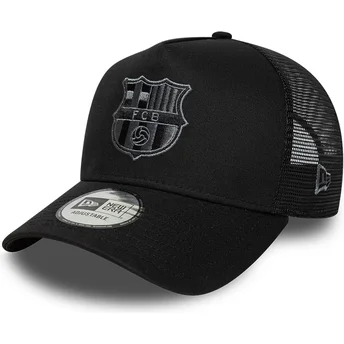 Gorra trucker negra de FC Barcelona LALIGA A Frame Tonal de New Era