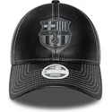 sort-justerbar-curved-kasket-til-kvinder-fra-fc-barcelona-laliga-9twenty-pu-leather-fra-new-era