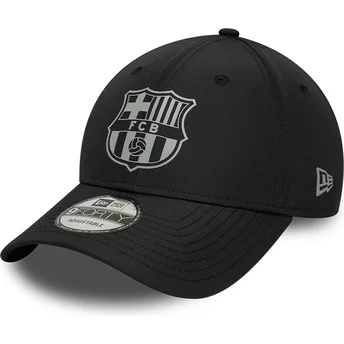 Verstellbare schwarze FC Barcelona LALIGA 9FORTY Reflective Kappe von New Era