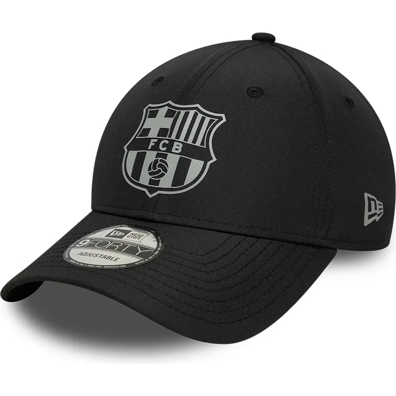 verstellbare-schwarze-fc-barcelona-laliga-9forty-reflective-kappe-von-new-era