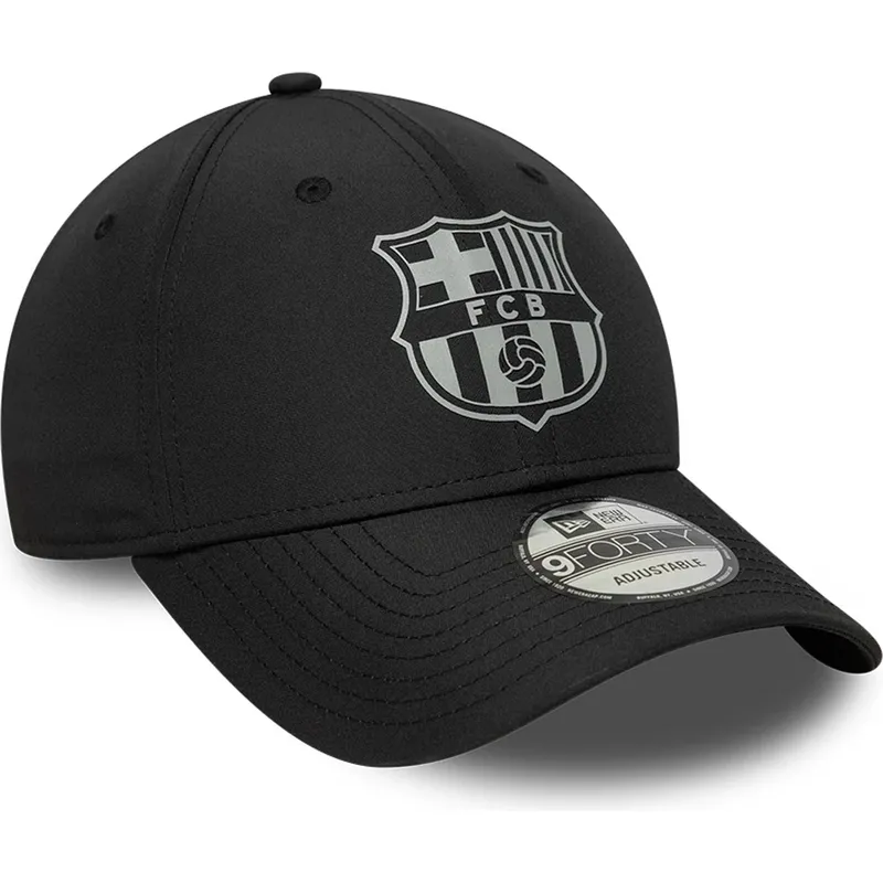 schwarze-verstellbare-curved-cap-von-fc-barcelona-laliga-9forty-reflective-von-new-era