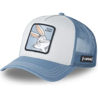 Weiße und blaue Trucker-Kappe Bugs Bunny LOO8 BUG2 Looney Tunes von Capslab