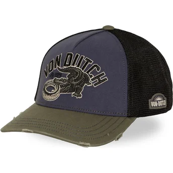 Casquette trucker bleue et verte WILD10 Von Dutch