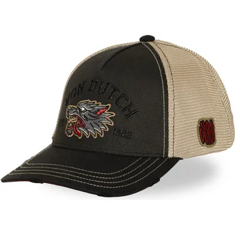 Sort og beige trucker kasket WILD12 fra Von Dutch