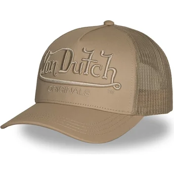 Шапка извита тракер кафяв снапбек EMB02 от Von Dutch
